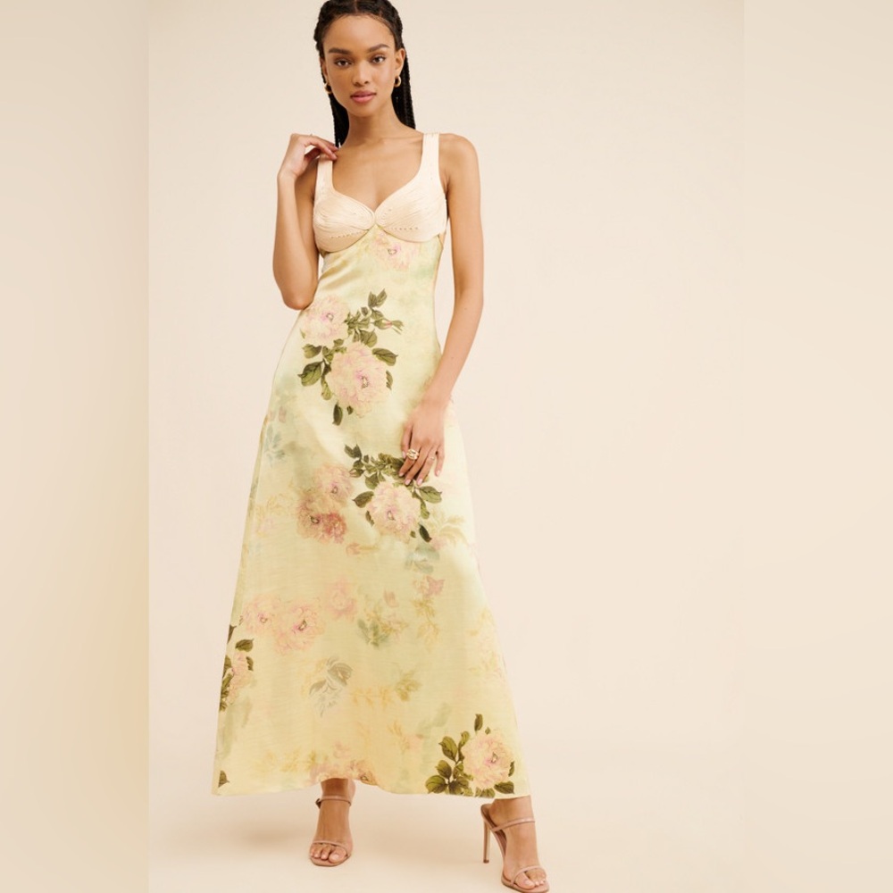 Geisha Designs Floral Maxi Slip Dress Size Small
